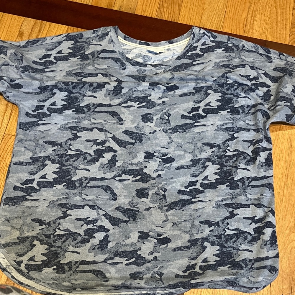Wonderly Kids Camo Tee - Blue and Gray